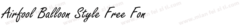 Airfool Balloon Style Free Font字体转换